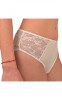 Chilot Dama Clasic Talie Inalta Microfibra Dantela Luan C1510 Bej 3XL Elegant Confortabil Flexibil Durabil