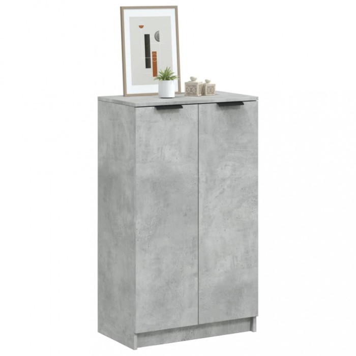 vidaXL Pantofar, gri beton, 59x35x100,5 cm, lemn compozit