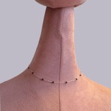 Colier plutitor la baza gatului cu turmalina neagra - Protectie energetica