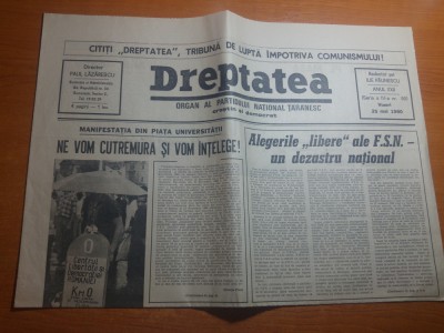 dreptatea 25 mai 1990-alegerile libere ale FSN,un dezastru national foto