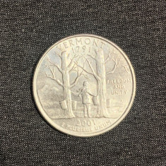 Moneda jubiliară quarter dollar 2001 Vermont