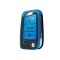 Husa Cheie Auto Briceag VW Golf 7, Tpu, Aspect Piele, Albastru