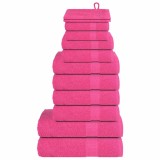 vidaXL Set prosoape 12 piese roz 360 g/m&sup2; 100% bumbac