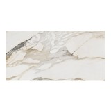 Gresie exterior / interior portelanata Calacatta Gold, 30 x 60 cm, alb, mata, rectificata, imitatie marmura