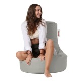 Cumpara ieftin Taburet puf beanbag de gradina Lina Gri inchis