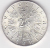 AUSTRIA 25 SCHILLING SILINGI 1973, Europa, Argint