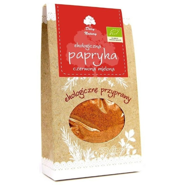 Condiment Paprika Ardei Rosu Dulce Macinat Bio 50 grame Dary Natury