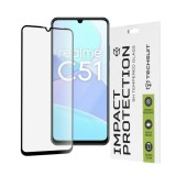 Folie pentru Realme C51 / Note 50 - Techsuit 111D Full Cover / Full Glue Glass - Black