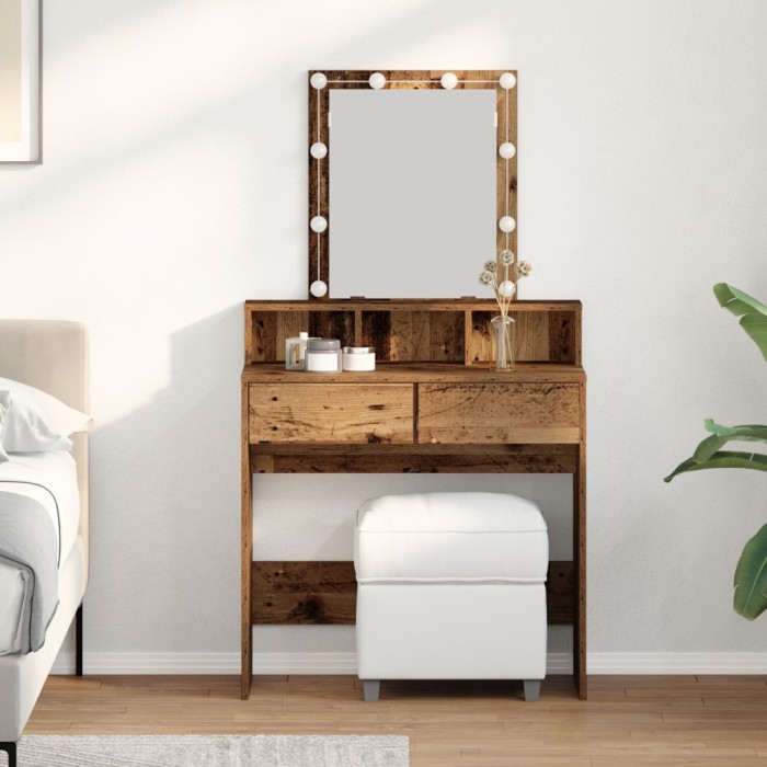vidaXL Masă de toaletă Lemn Vechi 80 x 41 x 144.5 cm Lemn compozit