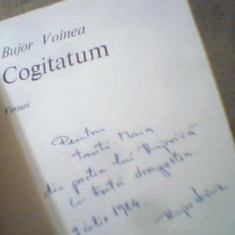 Bujor Voinea - COGITATUM ( versuri ) / CU AUTOGRAF ( 1984 )