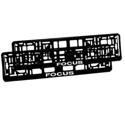Set 2 suporturi numar inmatriculare personalizat-Focus foto