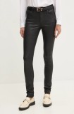 Pepe Jeans jeansi SKINNY JEANS MW femei, culoarea negru, PL204728XM5