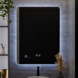 Oglinda LED pentru baie Alexandra 45x60 cm cu touch si sistem dezaburire