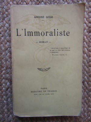 L&amp;#039;Immoraliste / Andr&amp;eacute; Gide foto