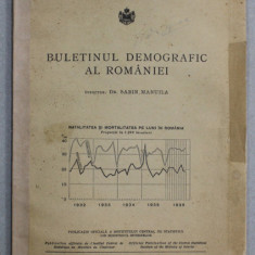 BULETINUL DEMOGRAFIC AL ROMANIEI , ANUL VI , NR. 2 , FEBRUARIE , 1937 , PREZINTA PETE SI URME DE UZURA , COTOR INTARIT CU BANDA ADEZIVA