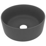 Cumpara ieftin Chiuveta baie lux, gri inchis mat, 40x15 cm, ceramica, rotund
