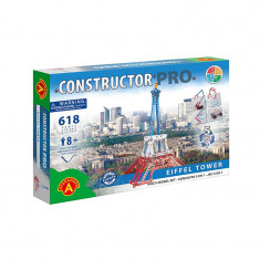 Set constructie 618 piese metalice Constructor PRO Turnul Eiffel 5in1, Alexander EduKinder World