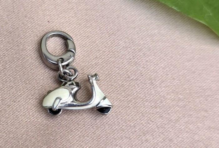 CHARM MICUT FOSSIL &Icirc;N FORMĂ DE SCUTER