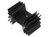 Radiator Extrudat cu Aripioare Negru 25,4mm x 42mm