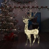 VidaXL Decorațiune de Crăciun ren 140 LED-uri alb cald 120 cm acril