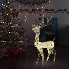 vidaXL Decorațiune de Crăciun ren 140 LED-uri alb cald 120 cm acril 329781