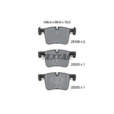 Placute frana BMW 1 (F20) 07.11-06.19, 1 (F21) 12.11-12.19, 1 Van (F20) 03.15-06.19, 2 Cabriolet (F23) 03.14-06.21, 2 Coupe (F22 F87) 10.12-06.21, 3