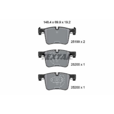 Placute frana BMW 1 (F20) 07.11-06.19, 1 (F21) 12.11-12.19, 1 Van (F20) 03.15-06.19, 2 Cabriolet (F23) 03.14-06.21, 2 Coupe (F22 F87) 10.12-06.21, 3 foto