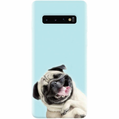 Husa silicon pentru Samsung Galaxy S10, Happy Dog foto