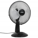 VidaXL Ventilator de masă cu 3 viteze, negru, 30 cm, 40 W