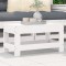 Gossi taburet de gradina, alb, 62x30x32 cm, lemn masiv de pin
