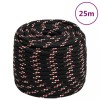 Franghie de barca, negru, 18 mm, 25 m, polipropilena