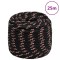 Franghie de barca, negru, 18 mm, 25 m, polipropilena