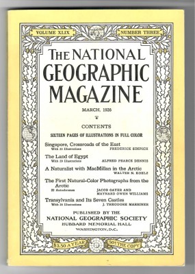 The National Geographic Magazine, Transylvania and Its Seven castle ( martie 1926 foto