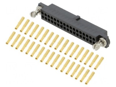 Cablu conector femelă DIL de 17 poziții 22AWG foto