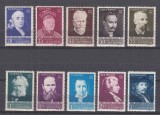 ROMANIA 1956 LP 423 ANIVERSARI CULTURALE SERIE MNH