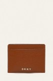 Dkny carcasa din piele femei, culoarea maro