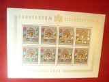 Bloc Liechtenstein 1973 - Steme , 8 val.