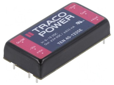 Convertor DC/DC 40W 9-18V la 24V/-24V TEN 40-1225E foto