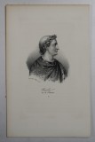 F.S. DELPECH ( 1778 - 1825 ) - LOUIS IV DIT D&#039;OUTREMER , LITOGRAFIE MONOCROMA , CCA. 1820