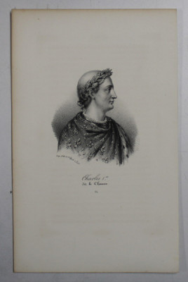 F.S. DELPECH ( 1778 - 1825 ) - LOUIS IV DIT D&amp;#039;OUTREMER , LITOGRAFIE MONOCROMA , CCA. 1820 foto