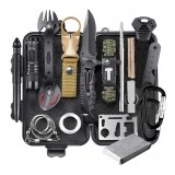 Cumpara ieftin Kit de supravietuire DEPOX&reg;, Savivour Master, 20 elemente multifunctionale, negru
