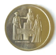 ELVETIA 5 FRANCI 1974 CONSTITUTIA UNC foto