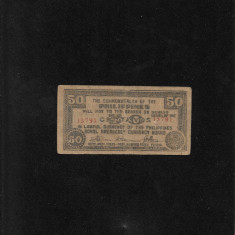 Rar! Philippines Filipine 50 centavos 1942 Bohol seria33791