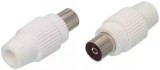 Conector Coaxial Mama TV Plastic WELL