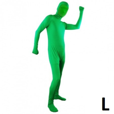 Costum verde Chroma-key universal pentru studio si filmari,marime 180 cm - L foto