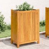 Jardiniera Gradina Lemn Acacia vidaXL 31x31x75cm, Ghiveci Exterior Interior, Maro