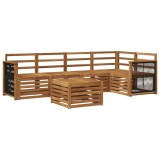 vidaXL Set canapea sectională 5 pcs natural Lemn Solid de Acacia 3384380