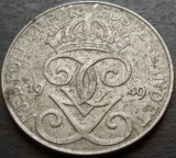 Cumpara ieftin Moneda istorica 5 ORE - SUEDIA, anul 1949 * cod 3035, Europa, Fier