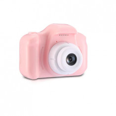 Mini camera foto/video copii, 3MP, 1080p, Slot card SD, Roz