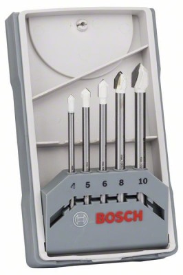 Set 5 burghie pentru placi ceramice CYL-9, D4-10mm Bosch foto